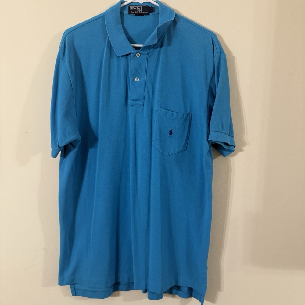 Men's Polo Ralph Lauren Classic Fit Turquoise/Aqua Shirt Size L